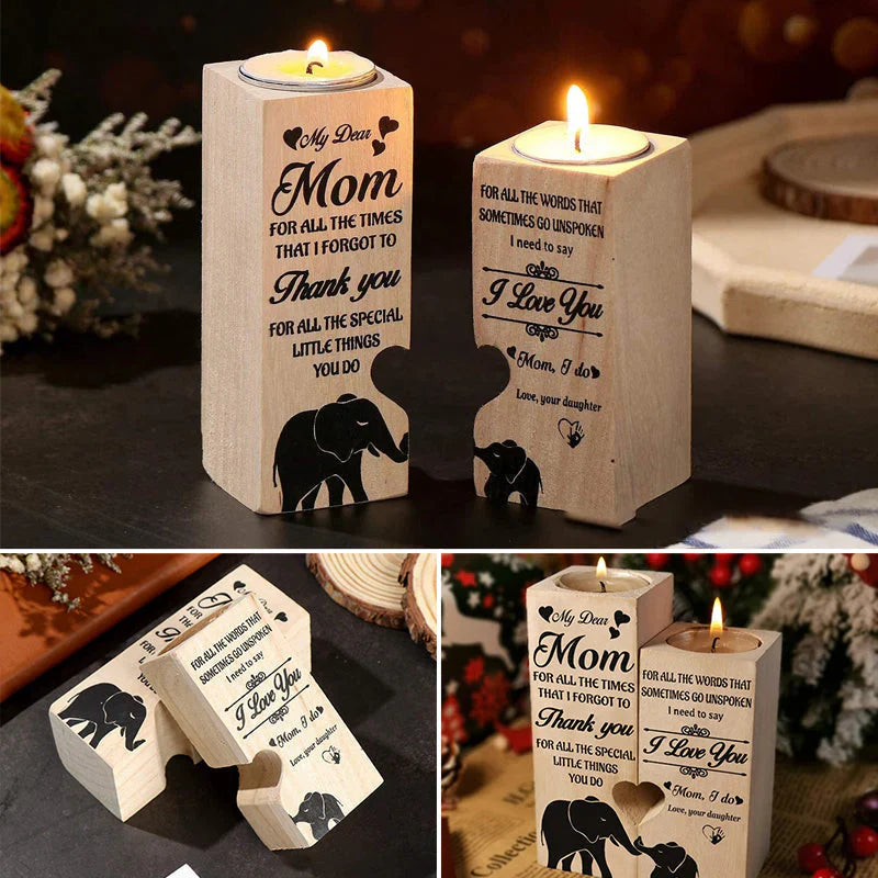 Wood Candle Holder - a Warm Light for Special Moments