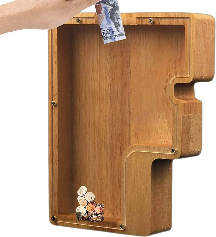 Customisable Wooden Savings Box - Stylish and Sustainable