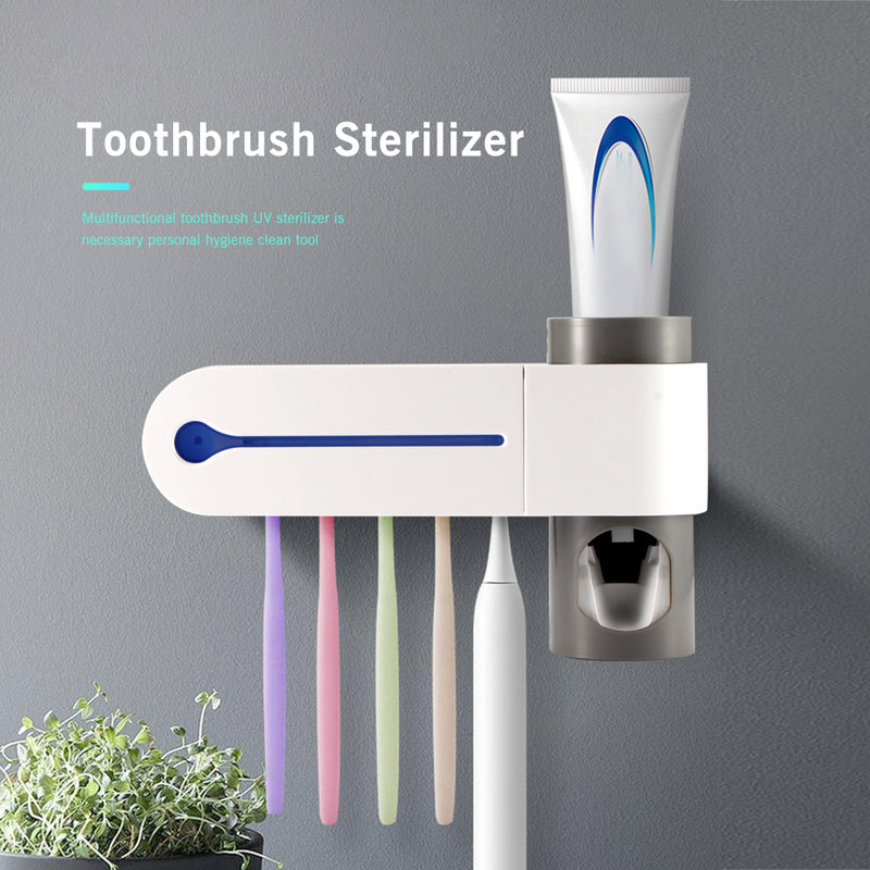 2 -in-1 Toothbrush Holder with Disinfection Function