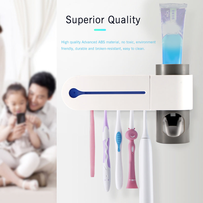 2 -in-1 Toothbrush Holder with Disinfection Function