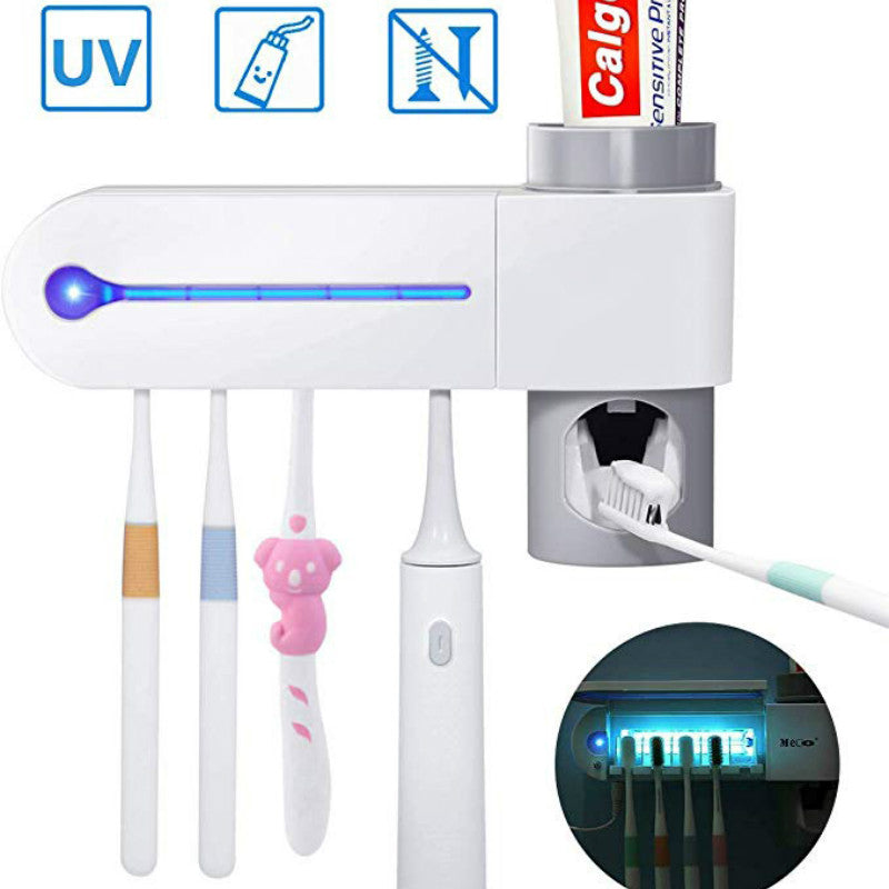 2 -in-1 Toothbrush Holder with Disinfection Function