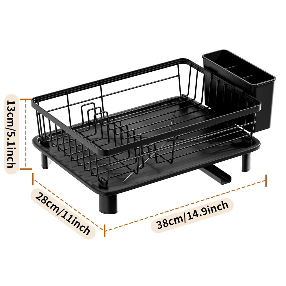 Compact Crockery Rack - with Water Drainage System
