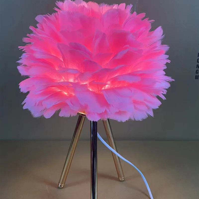 Luxury Feather Table Lamp