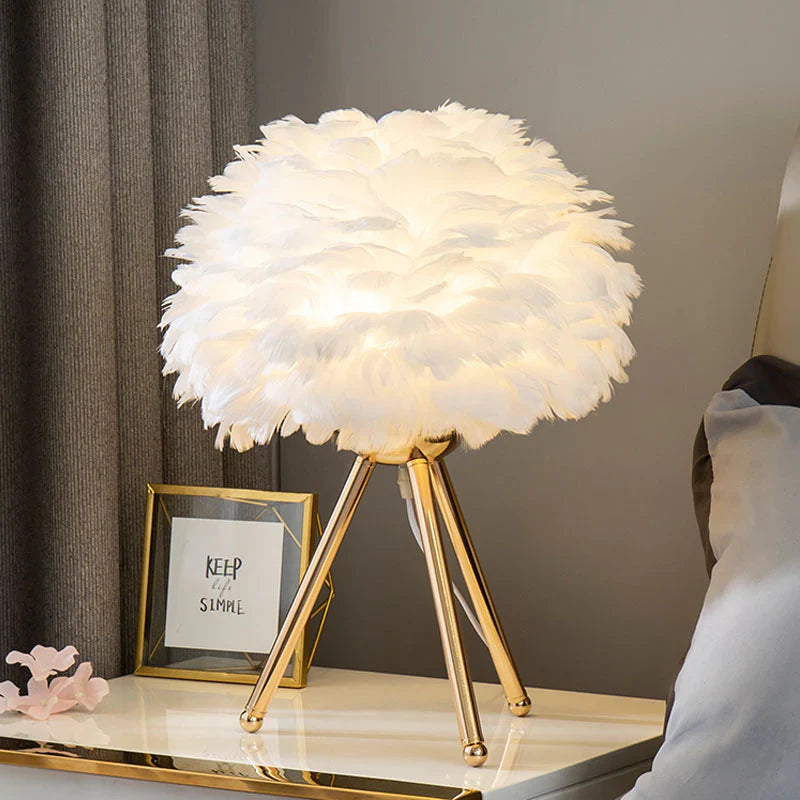 Luxury Feather Table Lamp