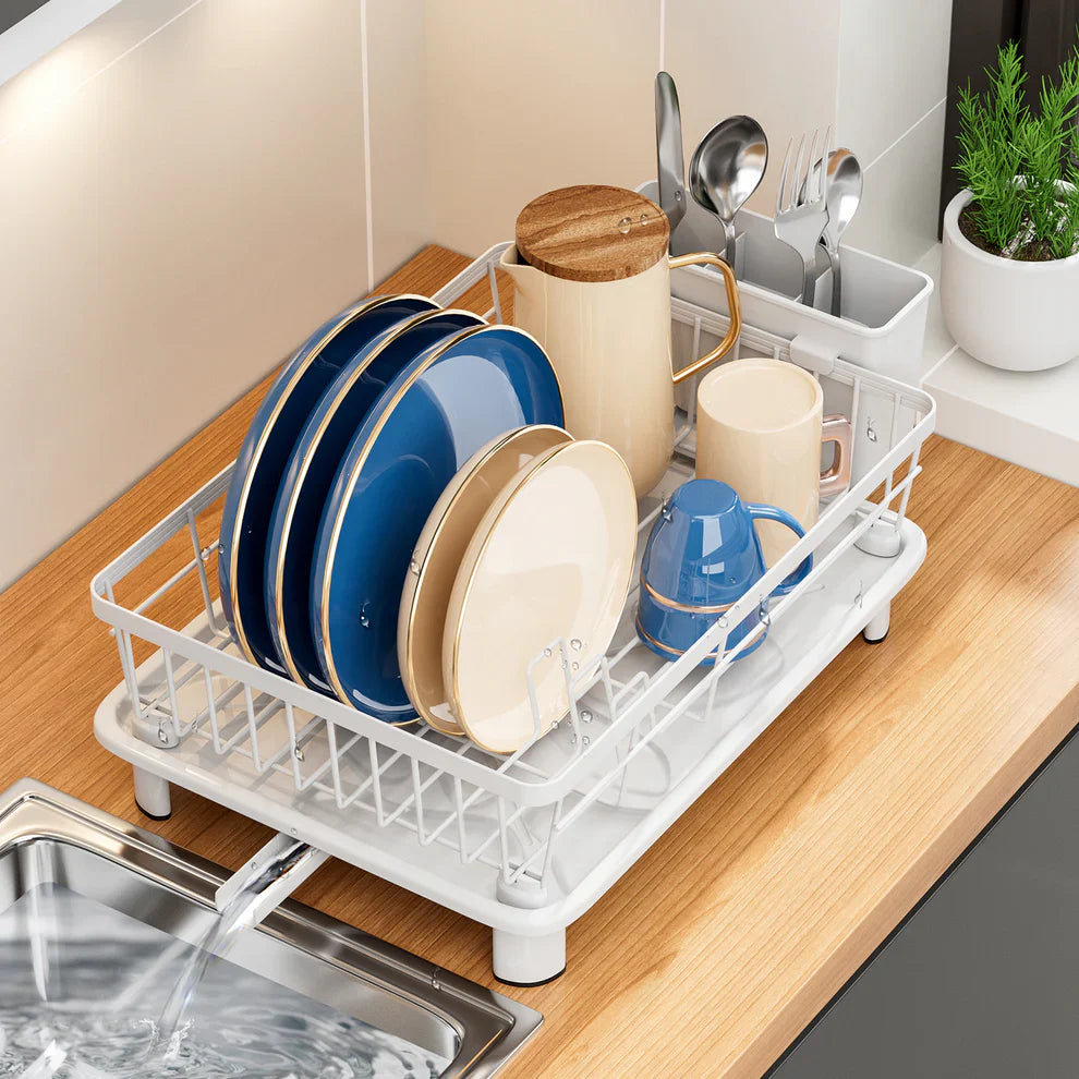 Compact Crockery Rack - with Water Drainage System