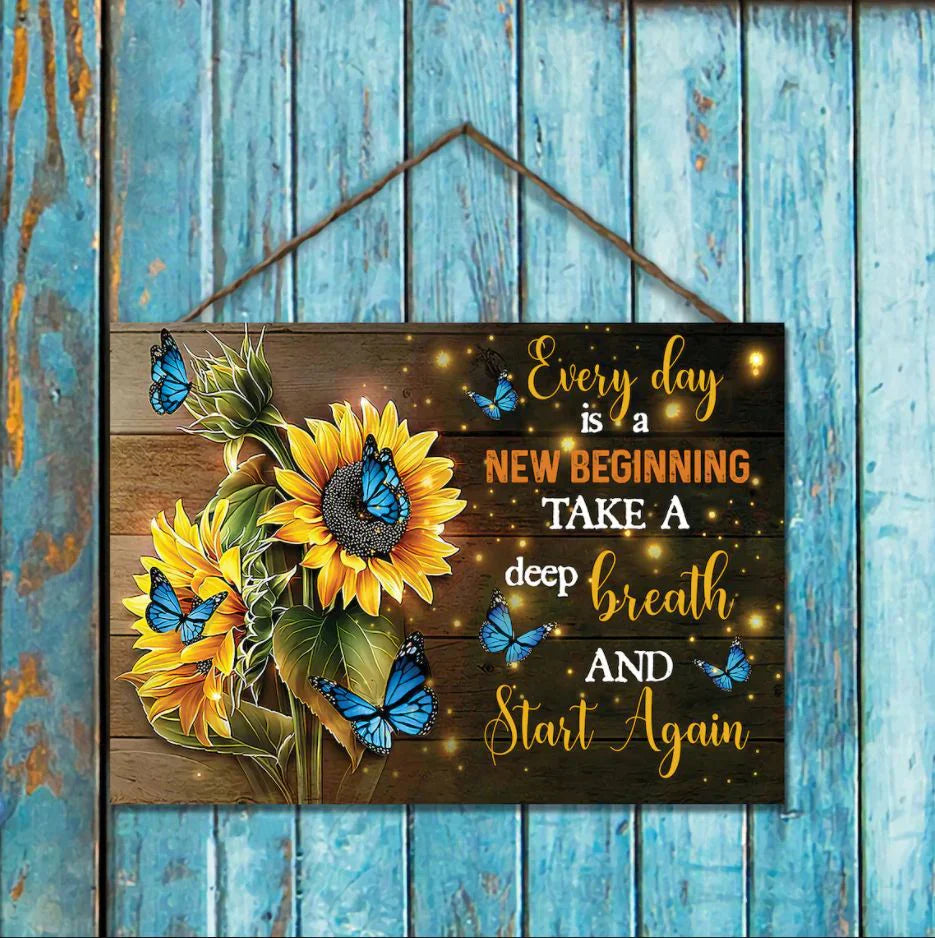 Butterfly Sunflower Mural
