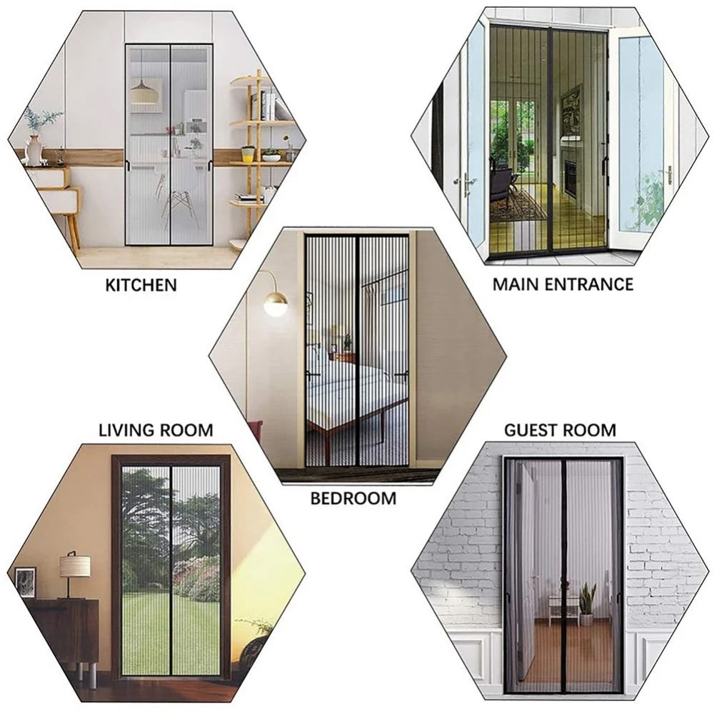 Mosquito Protection Magnetic Mesh Door Curtain