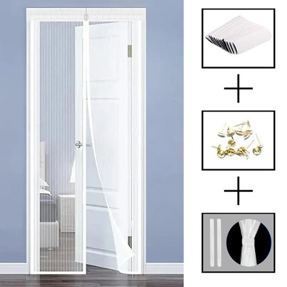 Mosquito Protection Magnetic Mesh Door Curtain