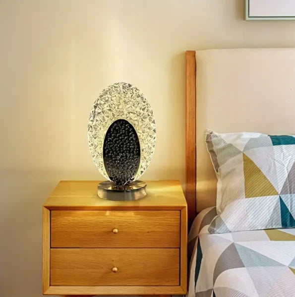 Stylish Table Lamp with Peacock Pattern