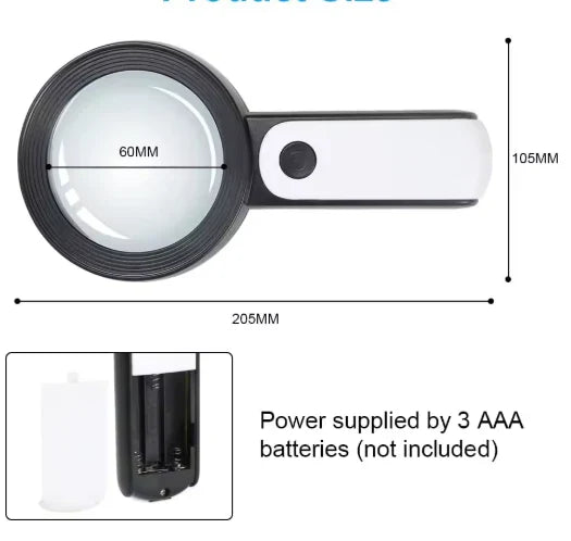 Magnifying Glass with 30x Magnification for Seniors