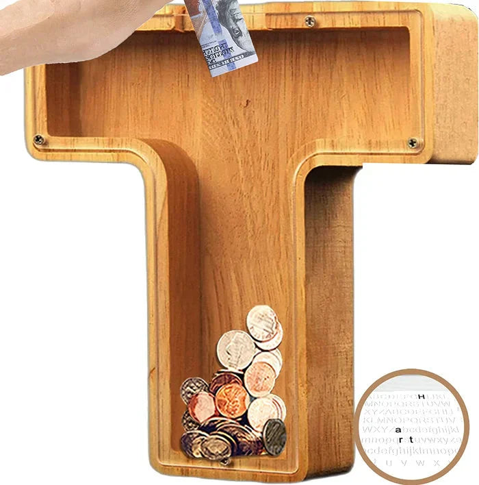Customisable Wooden Savings Box - Stylish and Sustainable