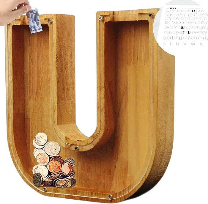 Customisable Wooden Savings Box - Stylish and Sustainable