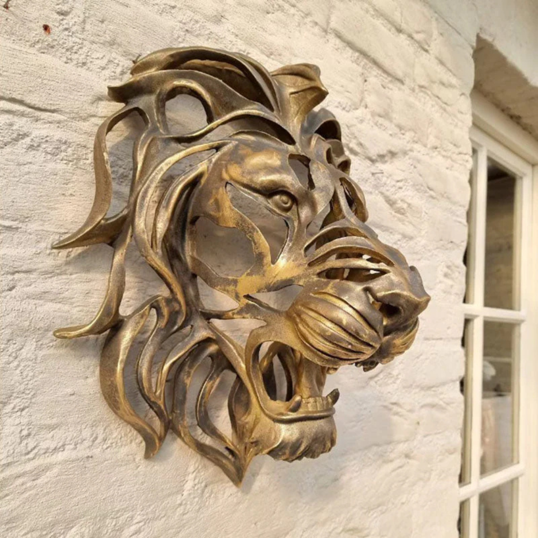 Majestic Lion Head Wall Decoration