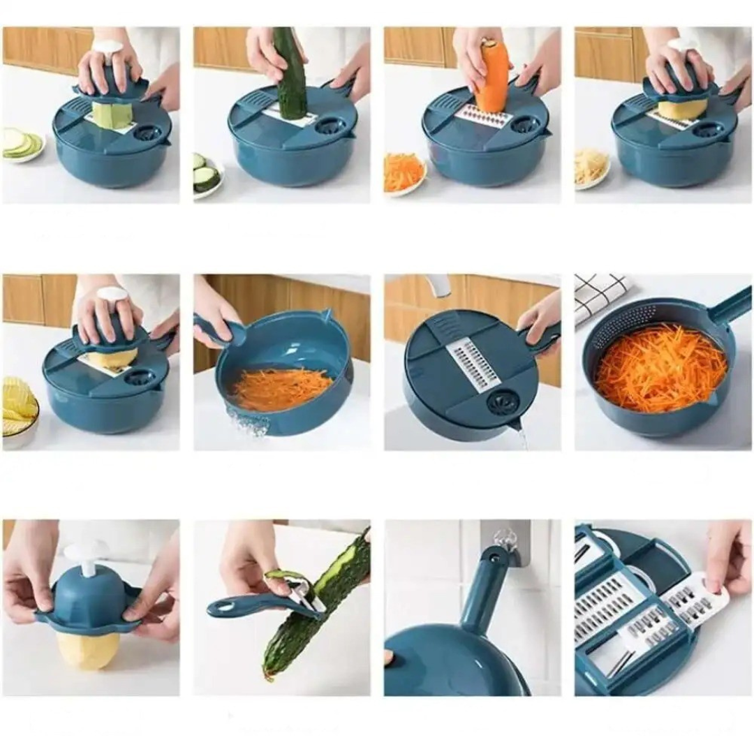 Versatile Vegetable Cutter Set (12 Pieces)
