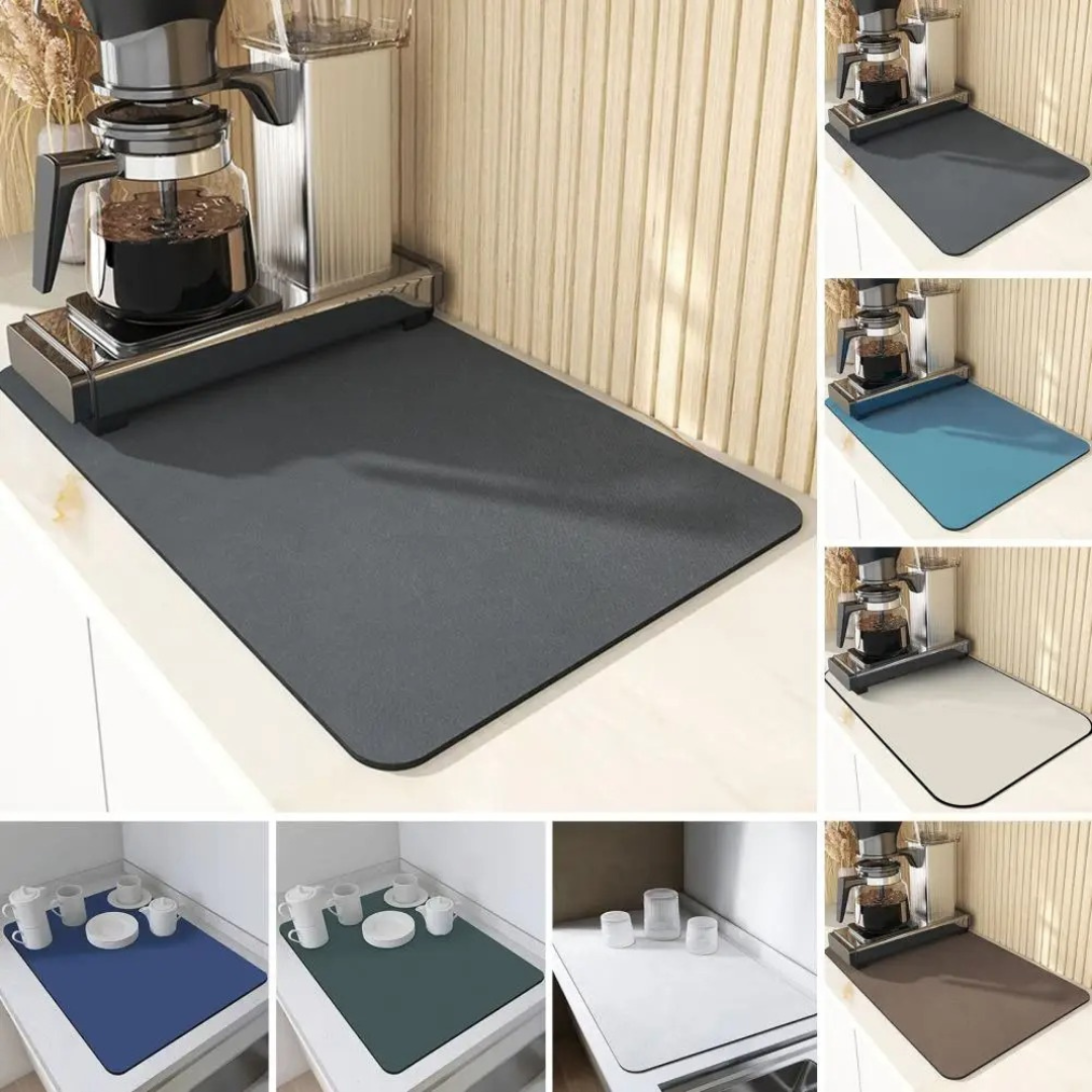 Ultra - Absorbent Kitchen Draining Mat - Quick - Drying & Hygienic