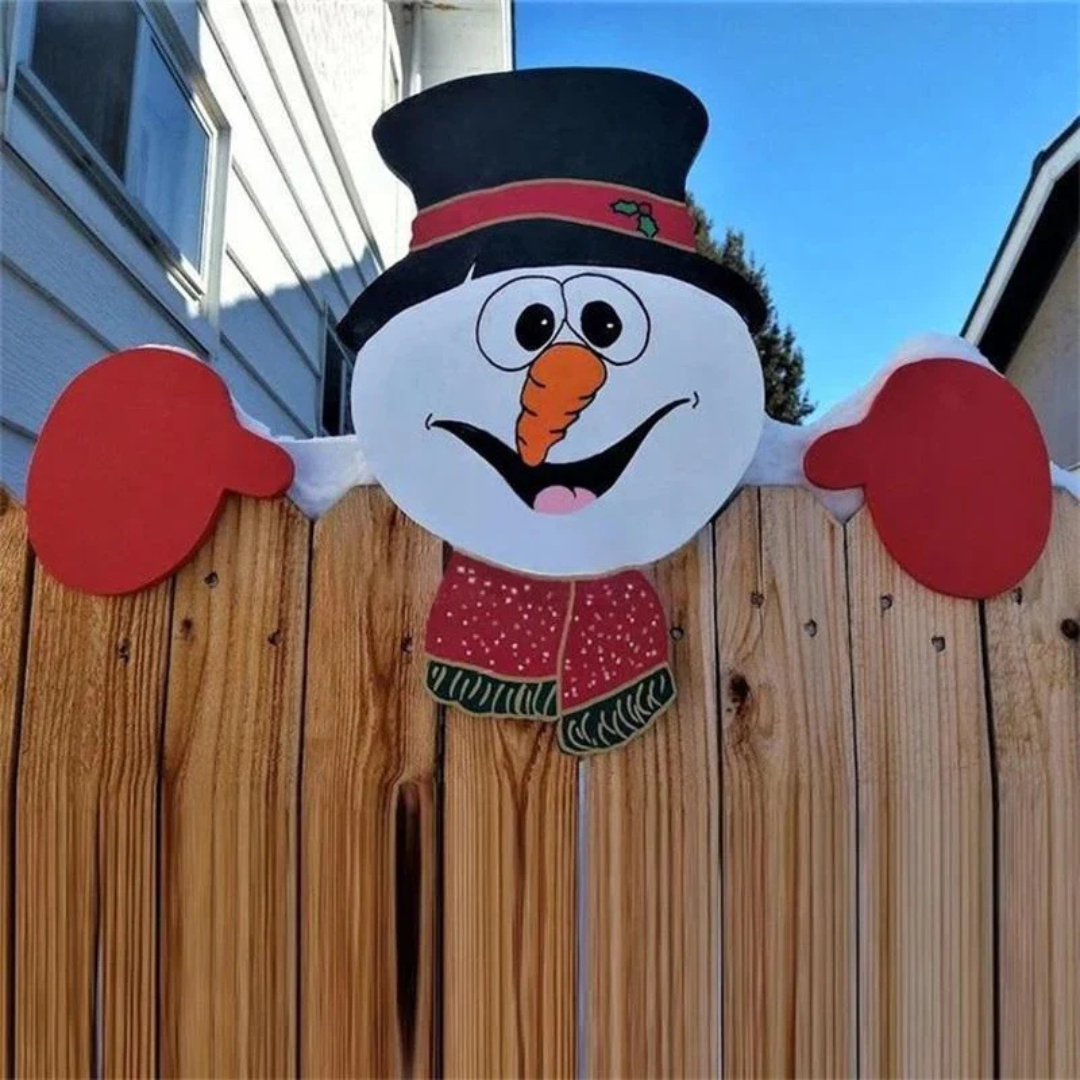 Festive Christmas Fence Decorations - Create Glamorous Accents in Your Garden