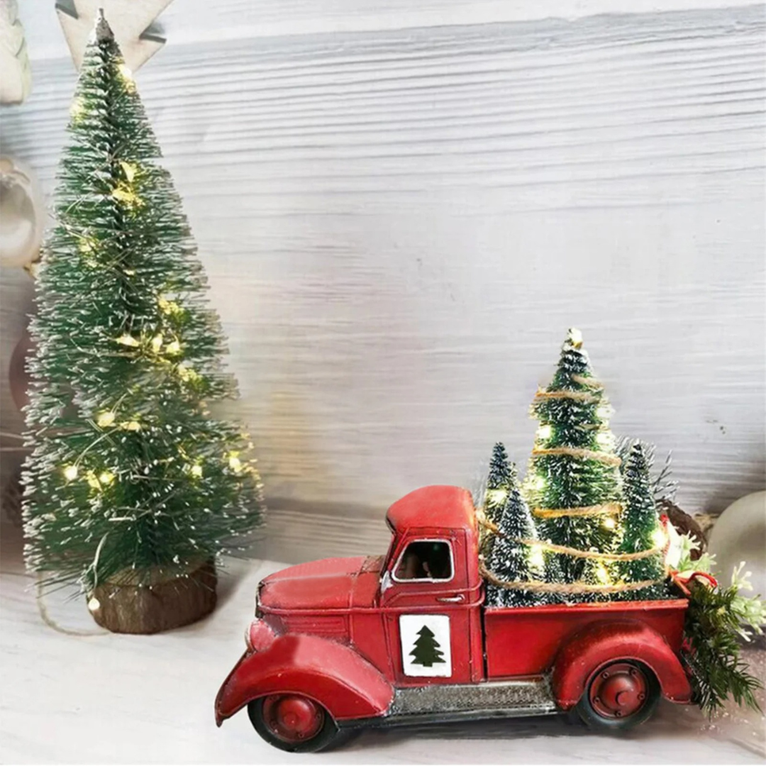 Festive Decorative Lorry - Christmas Charm for Your Home
