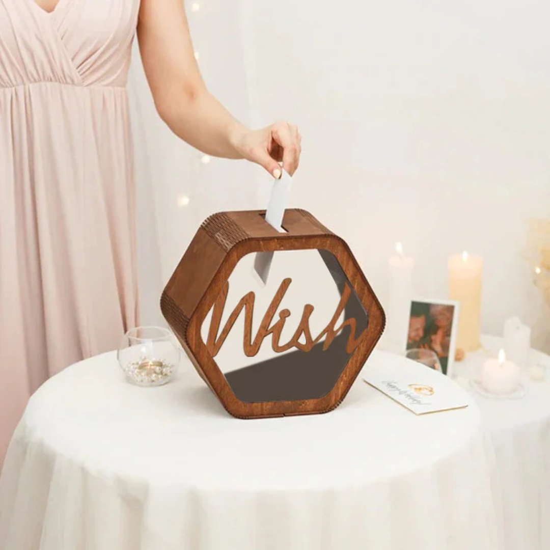 Personalised Wedding Gift Box in Hexagonal Design