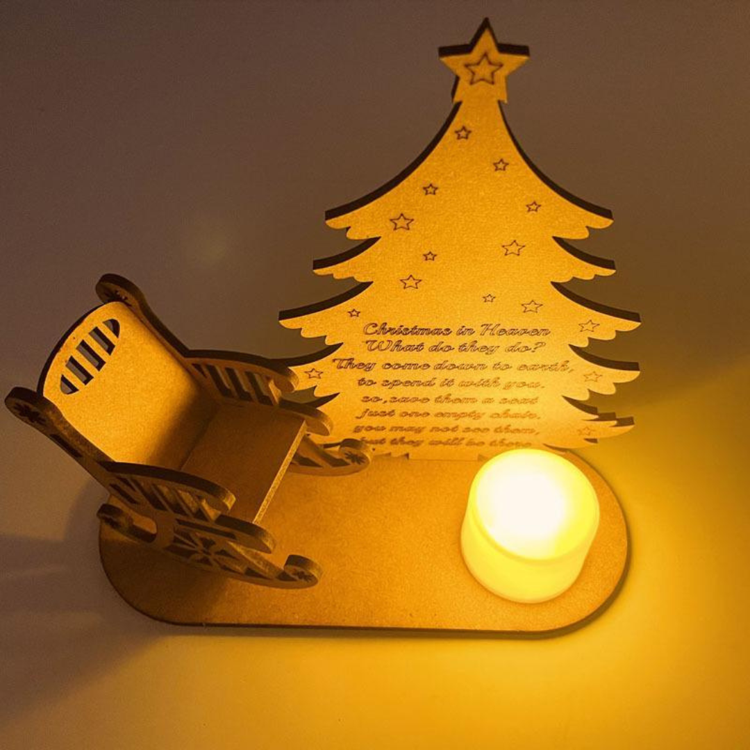 Christmas Wooden Candle Holder