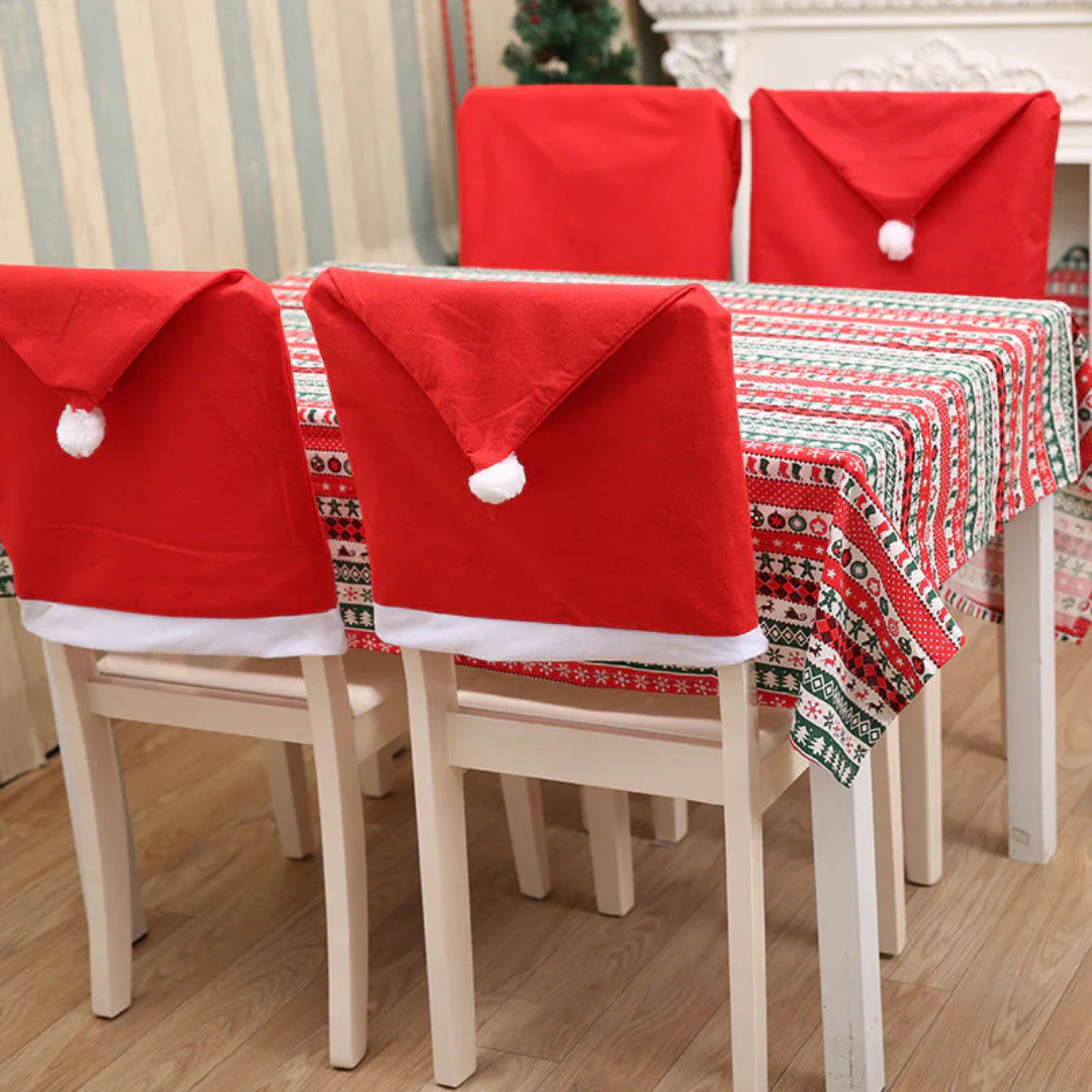 Christmas Magic Chair Covers - Festive Decorations for Your Chairs