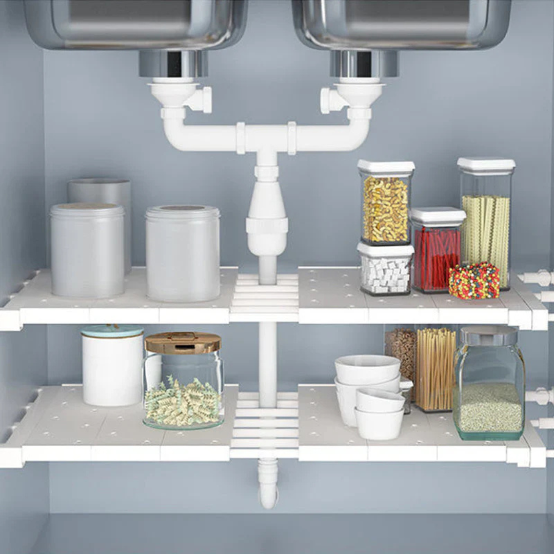 Flexible Telescopic Shelf - Simple Storage Space Without Drilling
