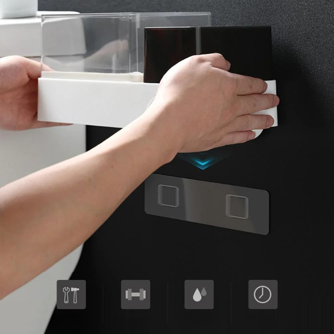 Wall - Mounted 3 - In-1 Bathroom Storage Box