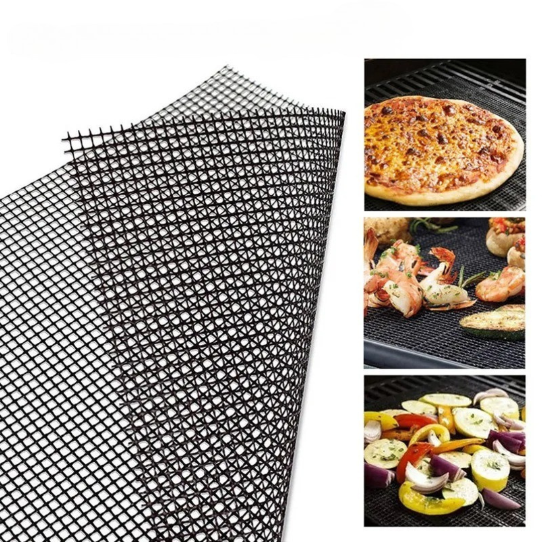 Non - Stick Teflon Grill Mat - Perfect for Stress - Free Grilling