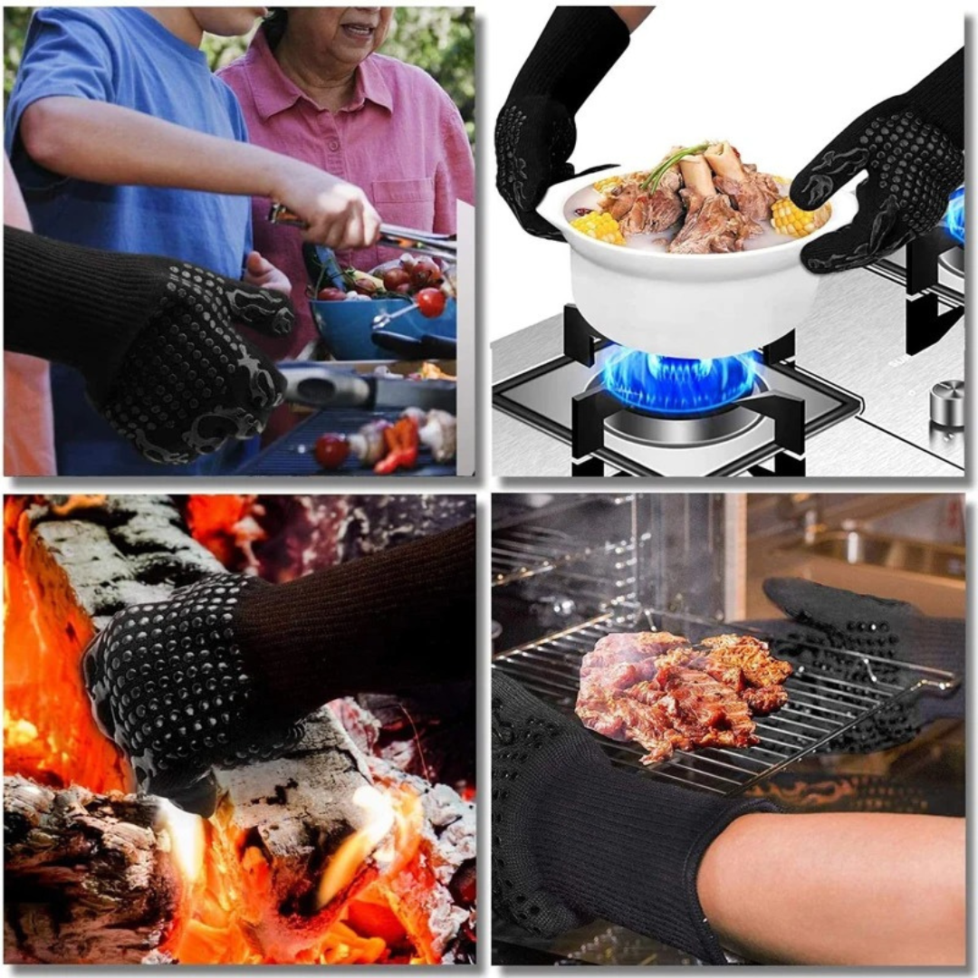 Professional Heat - Resistant Barbecue Gloves - 1 Pair