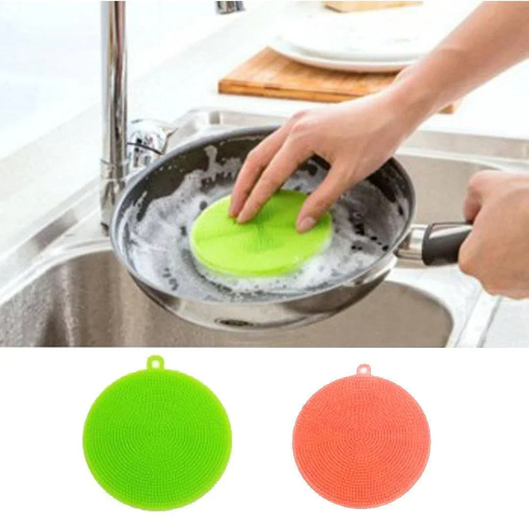 Environmentally Friendly Silicone Sponge, Antibacterial and Versatile, Set of 5