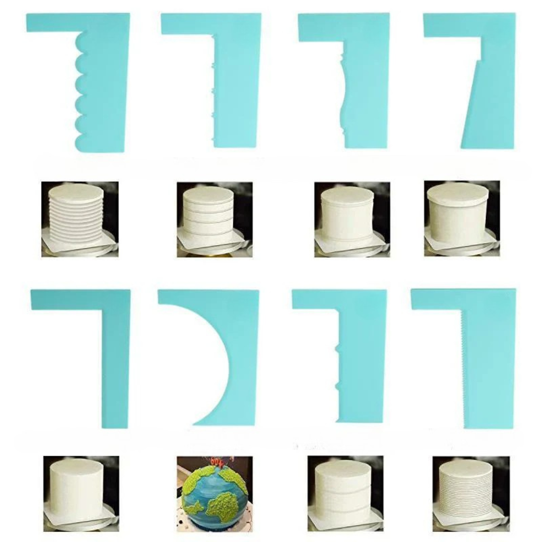 Set of 8 Cake Decorating Scrapers