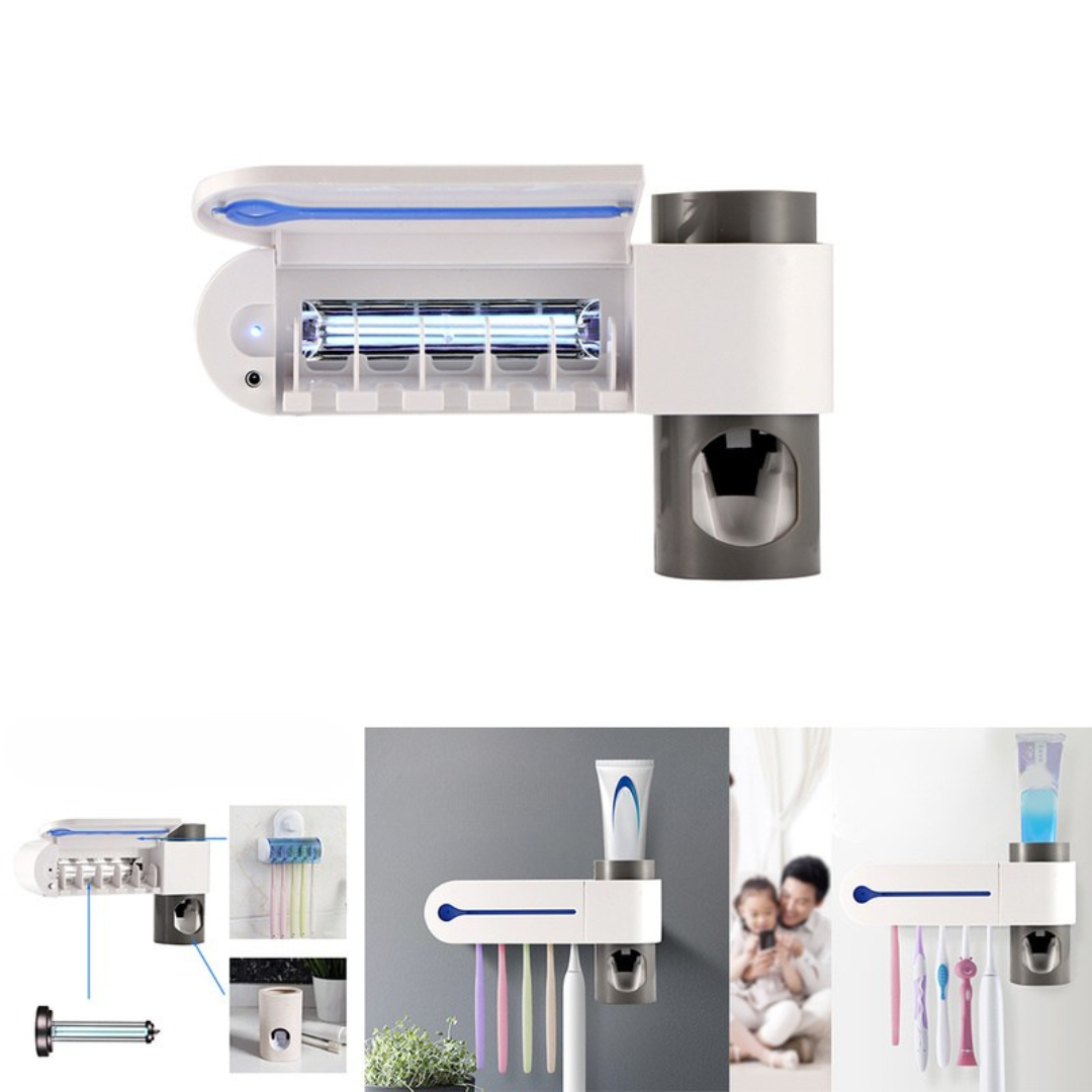 2 -in-1 Toothbrush Holder with Disinfection Function