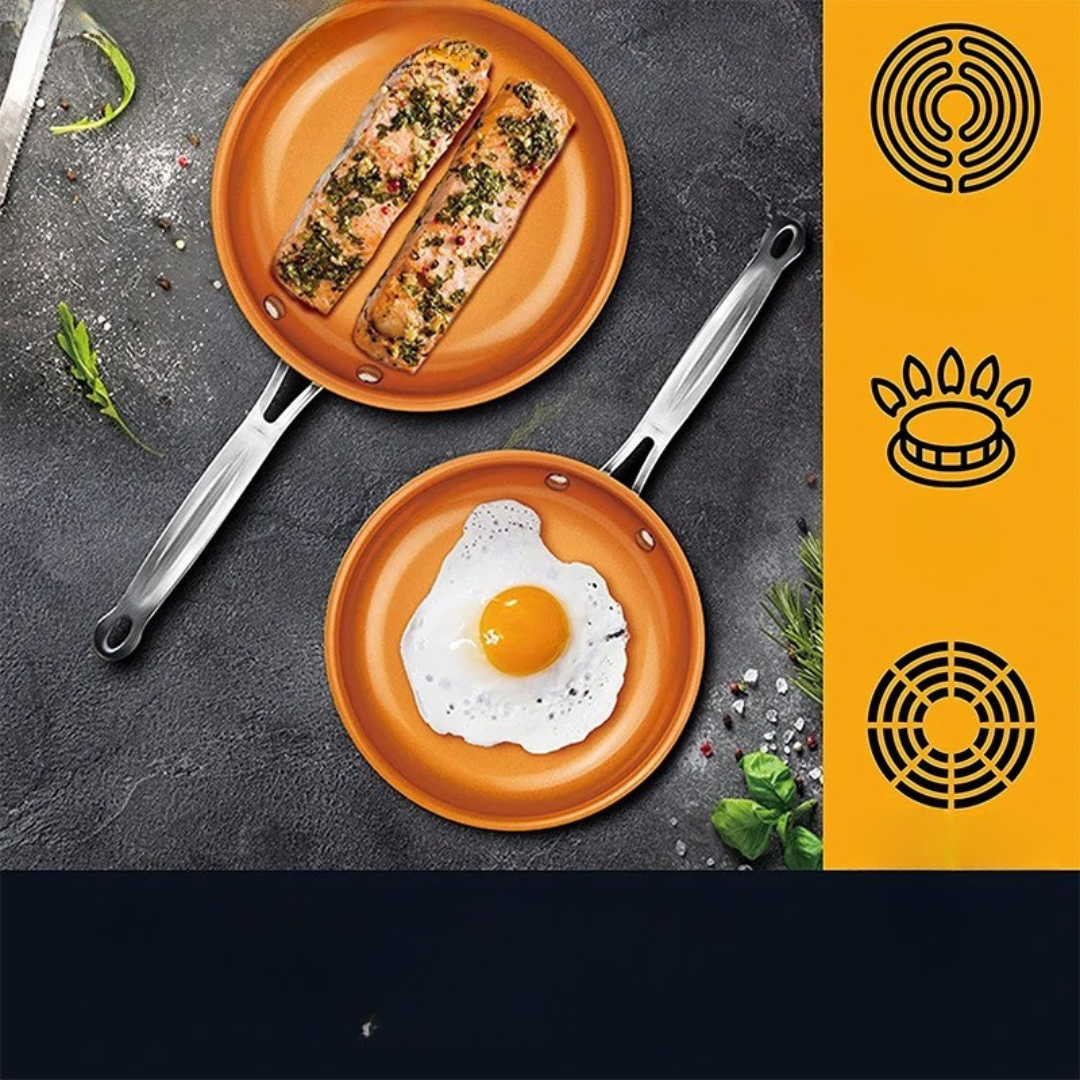 Round Non - Stick Pan for Healthy Cooking