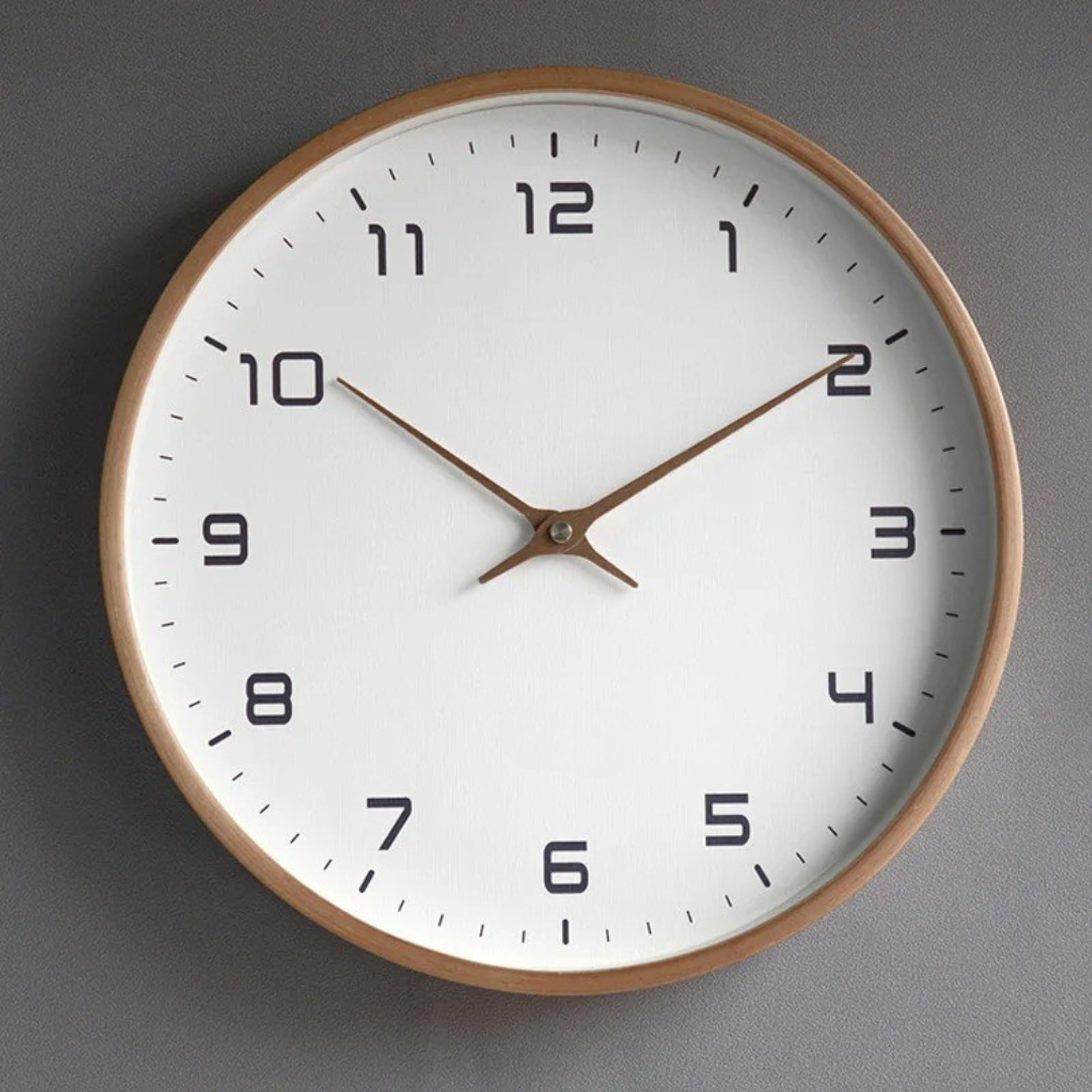 Scandinavian Wooden Wall Clock