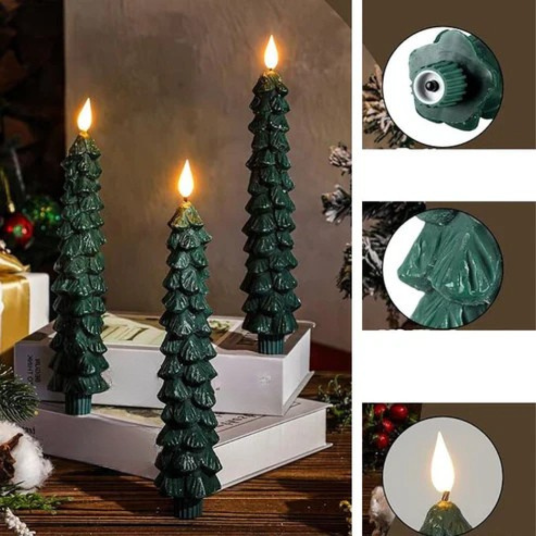 Festive Led Fir Candles