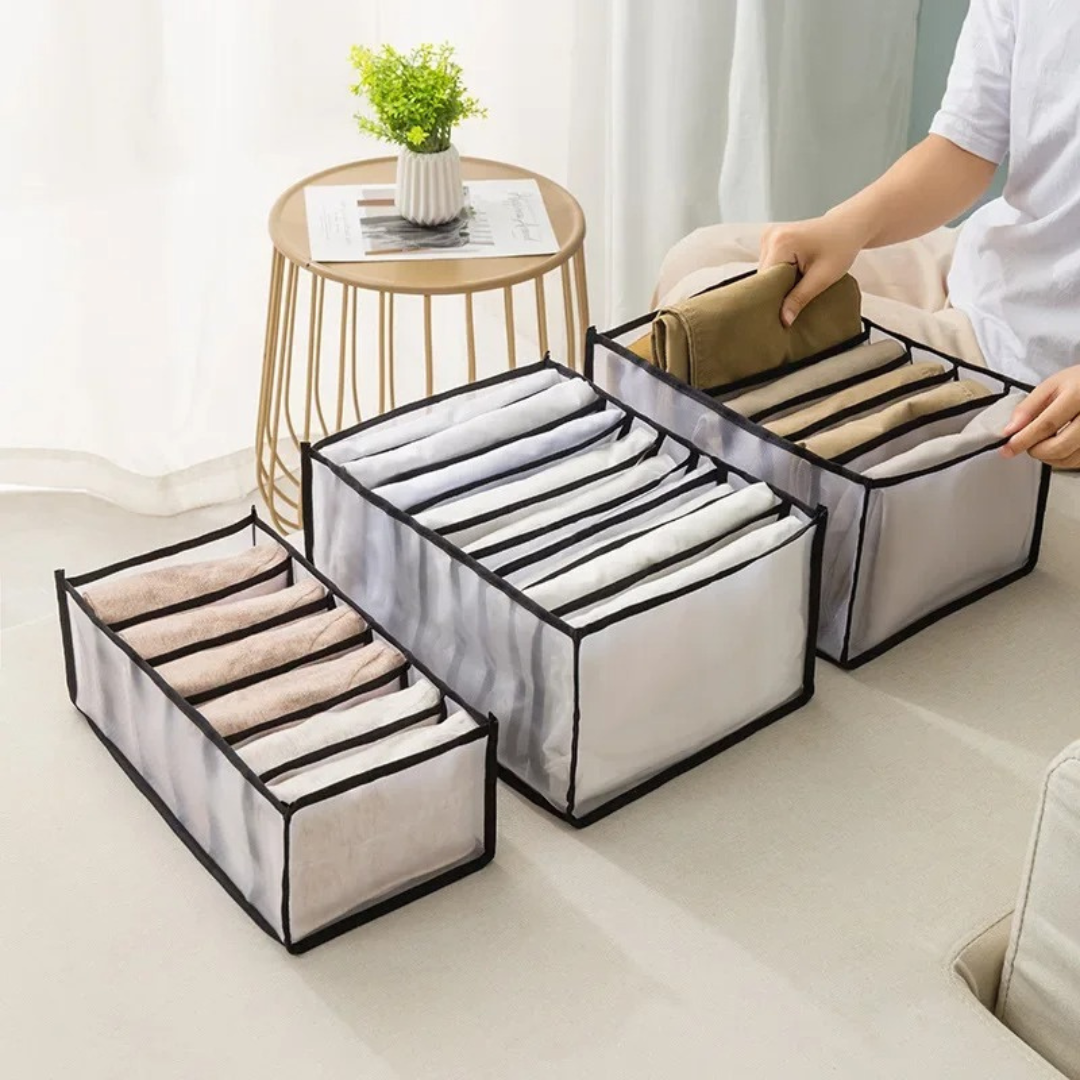 Foldable Storage Box with Compartments