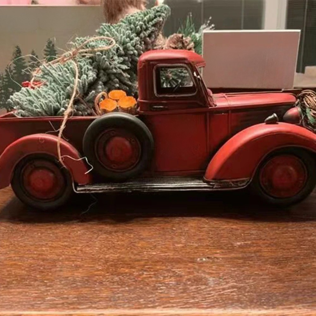 Festive Decorative Lorry - Christmas Charm for Your Home