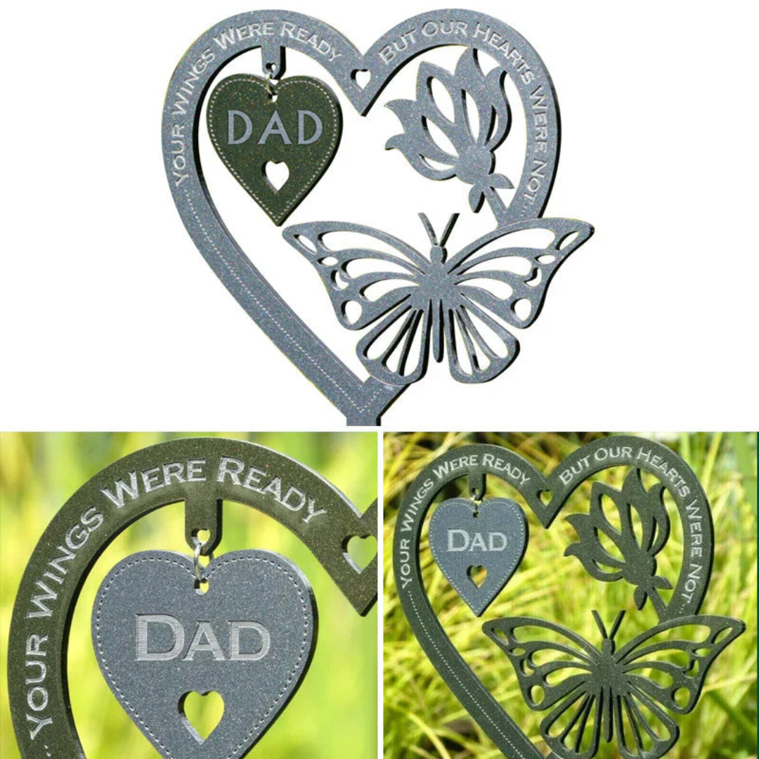 Memory Butterfly Decoration with Heart