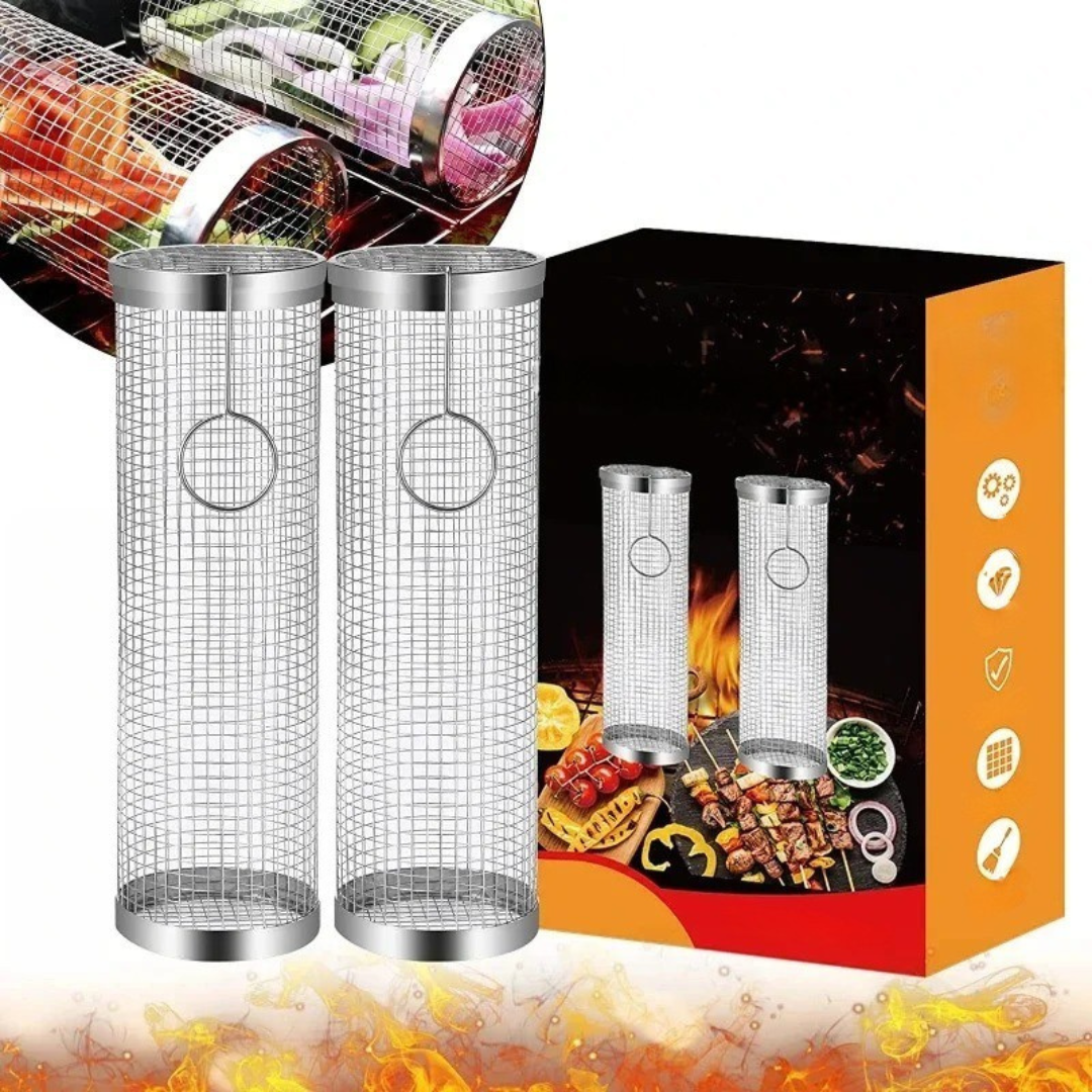 Rotatable Stainless Steel Grill Cage