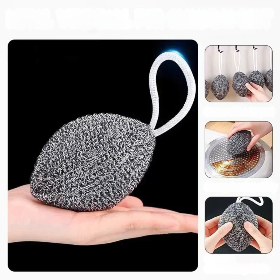 Stainless Steel Flushing Ball with Retaining Loop