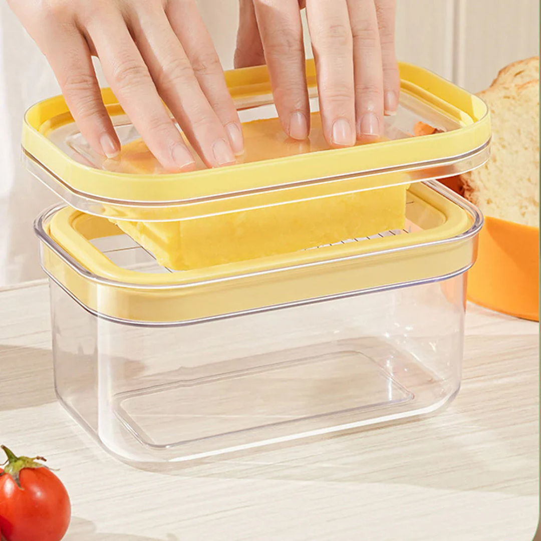 Butter Dish with Integrated Cutting System