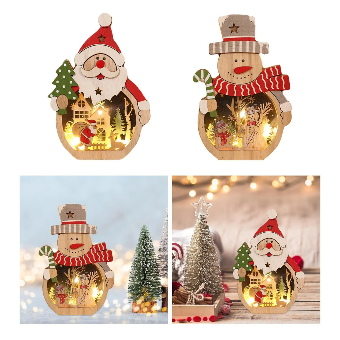 Led Christmas Lights Made From Wood