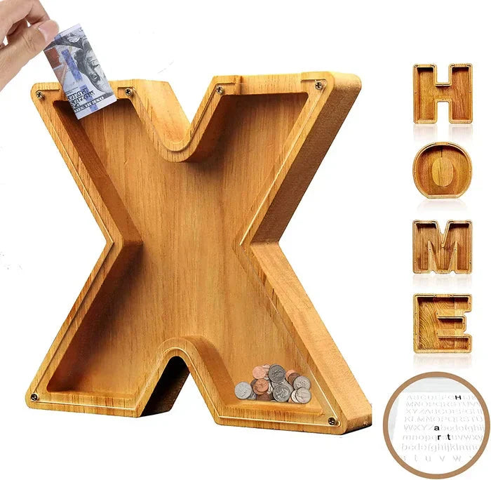 Customisable Wooden Savings Box - Stylish and Sustainable