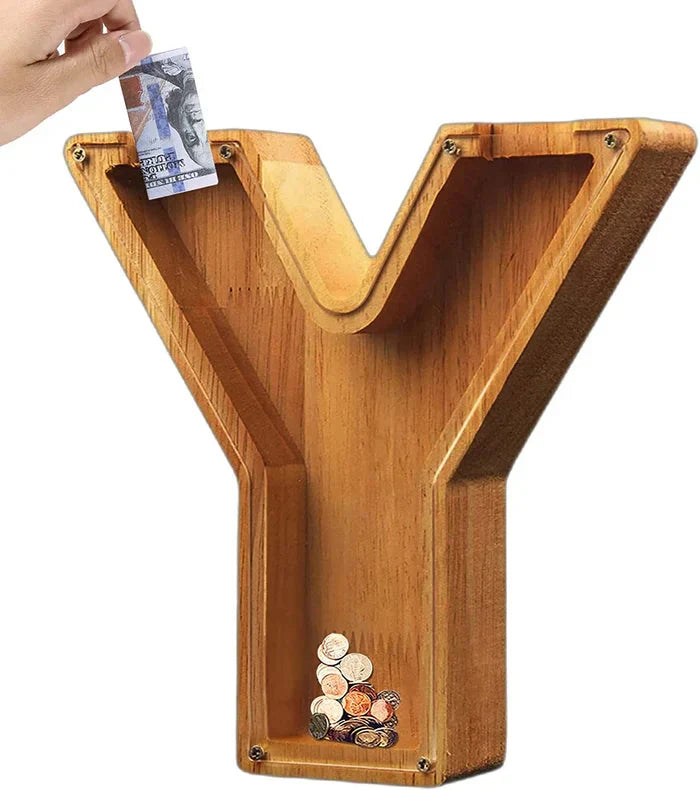 Customisable Wooden Savings Box - Stylish and Sustainable