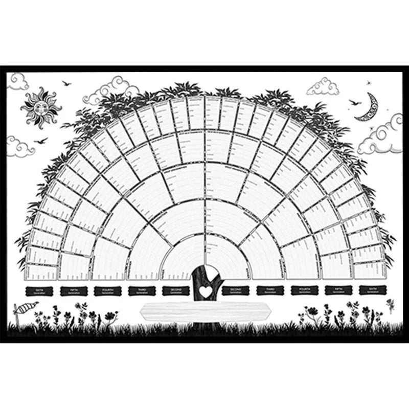 Customisable Family Tree Canvas - Preserve Your Family History for Generations