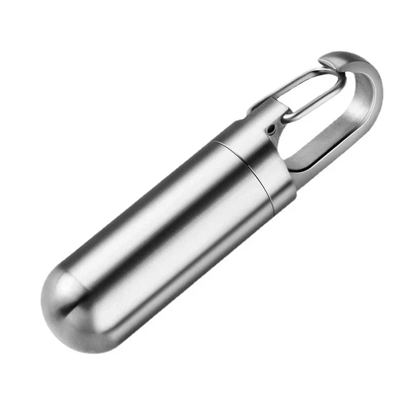 Compact Stainless Steel Pill Box