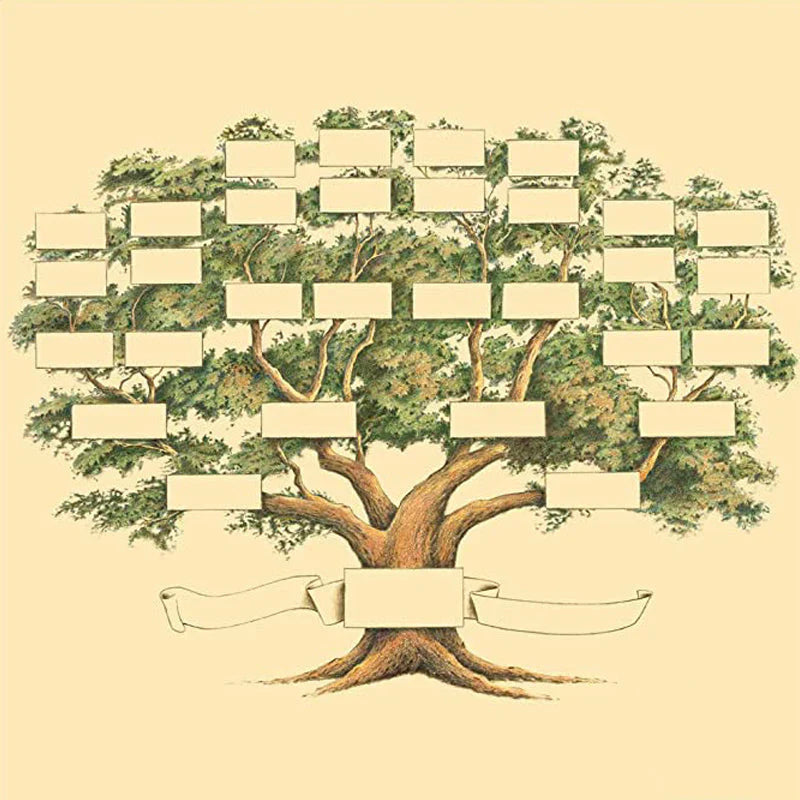 Customisable Family Tree Canvas - Preserve Your Family History for Generations