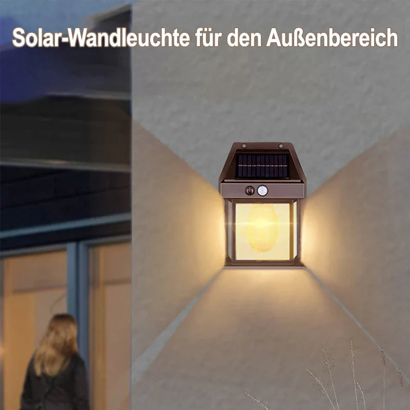 Tungsten Solar - Powered Outdoor Wall Light