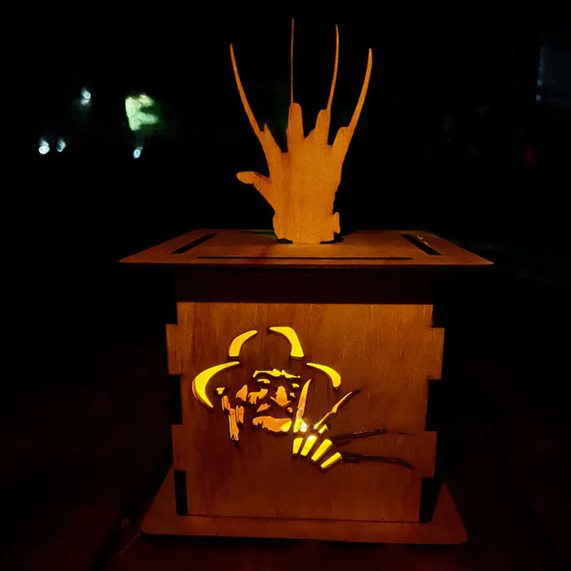 Gruseljack - Wooden Lantern for Spooky Halloween Decorations