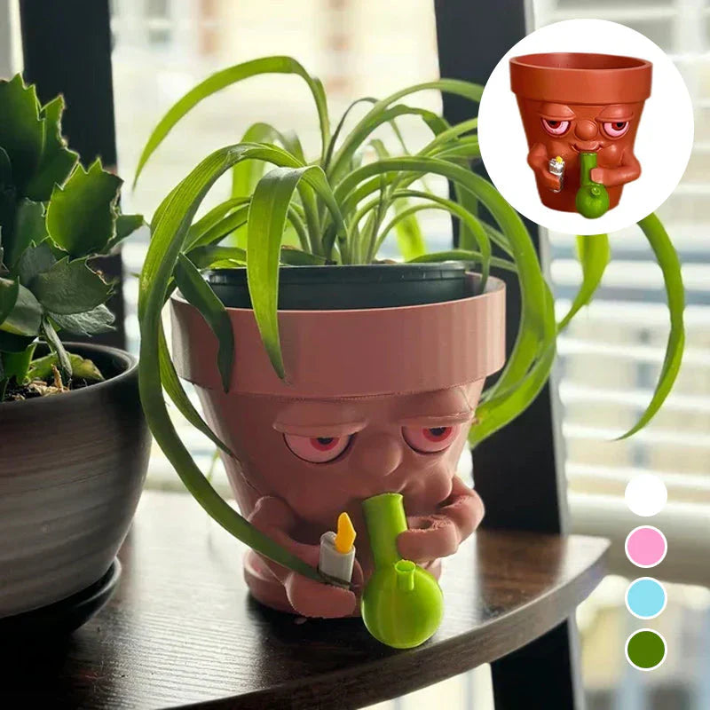 Decorative Flower Pot with Smoke Effect