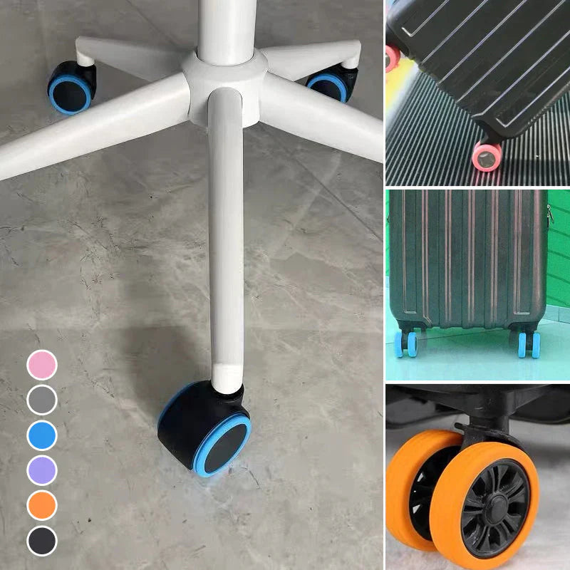 Silicone Protective Covers for Suitcase Castors - Protection & Noise Reduction